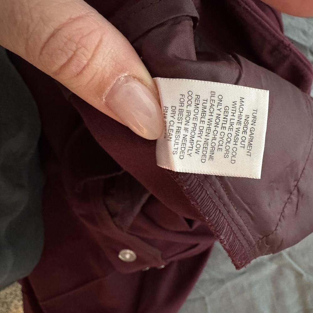 New York & Company Deep Burgundy Women's  Dress Pants Slacks 18 LONG - Picture 9 of 9